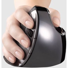 Evoluent VerticalMouse D Medium Laser Trådløs Sort Grå